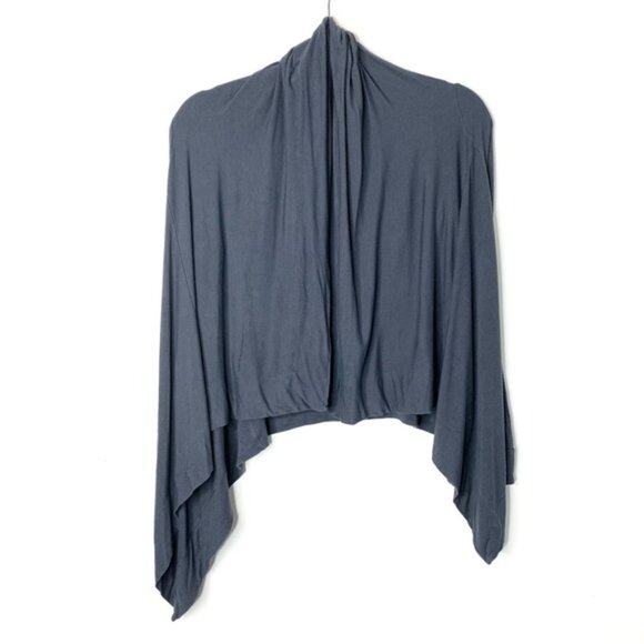 Aritzia Talula Women's Shrug Cardigan Sweater Jersey Draped Open Front Y2k 2000 - Picture 3 of 11